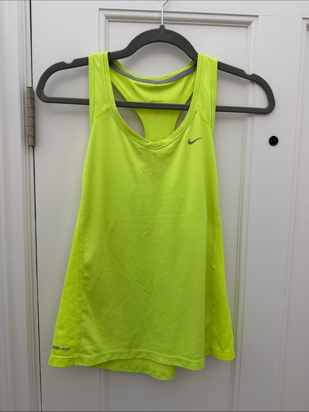 Nike DRI-FIT Racerback Training Tank Top in Neon Yellow